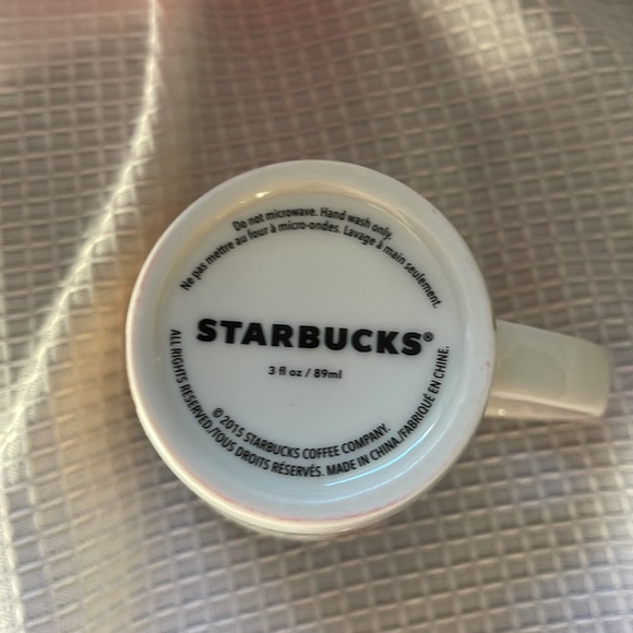 NIB STARBUCKS 2015 3 OZ DEMITASSE ESPRESSO OR KIDS CUP MUG MERMAID SEAHORSE NEW - Picture 2 of 3
